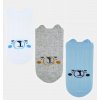 Noviti Dojčenské ponožky Medvedík, 3 páry biela/modrá/sivá