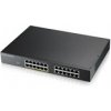 Zyxel GS1915-24EP, 24-port GbE, 12 port PoE, 130 Watt 802.3at, rackmount, fanless, Smart hybrid mode Switch, standalone GS1915-24EP-EU0101F