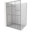 MEXEN/S - Kioto L Sprchová zástena WALK-IN 90 x 200, čierny vzor, zlato 800-090-103-50-78
