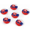 Brošňa / placka vlajka Slovenská republika Ø3,5 cm - 6 ks - viď obrázok - viď obrázok