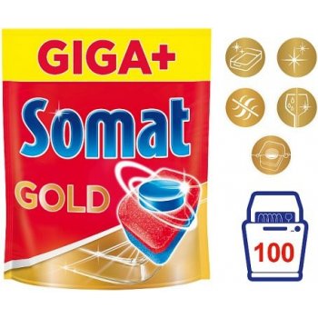 Somat Gold Giga Plus tablety do umývačky riadu 100 ks od 18,82 € -  Heureka.sk