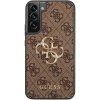 Guess PU 4G Metal Logo Zadný Kryt pre Samsung Galaxy S23+ Brown