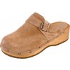 Kožené dreváky s nastaviteľnou šírkou PZM8 semišová koža béžová