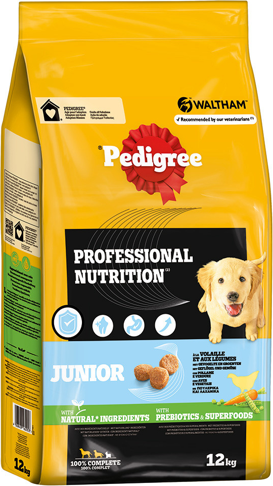 Pedigree Professional Nutrition Junior s hydinou a zeleninou 12 kg