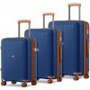 Cestovná sada troch kufrov z polypropylénu 41/76/114 L KONO - navy