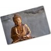 Doska na krájanie zo skla Drevený budha 80x52 cm