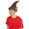 Smiffys Čiapka Elf červeno-zelená