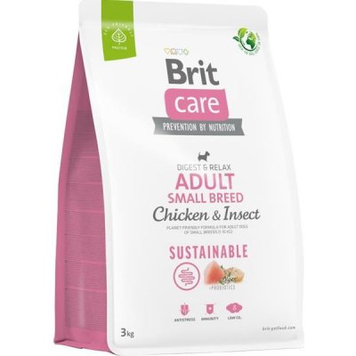 Brit Care Dog Sustainable Adult Small Breed Chicken+Insect 3 kg