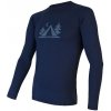 SENSOR MERINO DF CAMP pánske tričko dl.rukáv deep blue Veľkosť: XXL