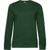 B&C Mikina B&C QUEEN Crew Neck, dámská COT01W01Q54002-bottle gree M Zelená lahvově