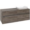 VILLEROY & BOCH Collaro závesná skrinka pod umývadlo na dosku (umývadlo vpravo), 4 zásuvky, 1400 x 500 x 548 mm, Stone Oak, C11800RK