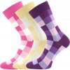 Lonka Dekostkan Unisex trendy ponožky - 3 páry BM000005050900100088 kocky 39-42 (26-28)