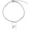 Linda's Jewelry Náramok na nohu kruh a kríž chirurgická oceľ INR232