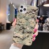 AppleKing kryt z mäkkého plastu s maskáčovým vzorom pre iPhone 12 / 12 Pro - zelený - možnosť vrátiť tovar ZADARMO do 30tich dní