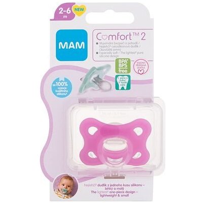 MAM Comfort 2 Silicone Pacifier 2-6m Pink silikonový dudlík