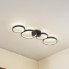 Lindby stropné LED svetlo Evengeline, čierne, hliník, 88 cm - 9626864