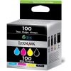 Lexmark 14N1912E (#100), originálny atrament, CMYK, 4-pack