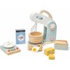 Drevený kuchynský robot Home baking set Tender Leaf Toys s váhou, riadom a potravinami