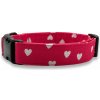 Obojek pro psy LÁSKA - růžový se srdíčky Vyberte velikost: S