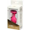 Star Collection - Pink Silicone Anal Plug L - Light Pink Stone
