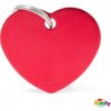 MF BIG HEART ALUMINUM RED 3,1x3,76 cm gravírovateľný prívesok