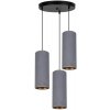 HEXE Luster na lanku AVALO 3xE27/60W/230V pr. 35 cm šedá HX0097 + záruka 3 roky zadarmo + záruka 3 roky zadarmo