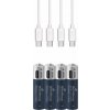 MediaRange nabíjecí USB-C Li-Ion baterie Micro AAA, 1,5V, 500 mAh, 4ks