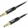 AlzaPower FlatCore Audio 3,5 mm Jack (M) to 3,5 mm Jack (M) 1 m čierny APW-CBA3JMF01B