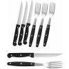 Sada príborov na steaky a gril 6 dielna (Nerezová sada steakových nožov a vidličiek pre pohodlné stolovanie doma aj na grile)