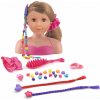 Dolls World Česacia hlava Ashley brunetka 21 cm