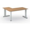 Rohový kancelársky písací stôl PRIMO FLEXIBLE, 160x140 cm, buk