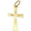 Zlatý prívesok krížik 162-5 (0,57g)