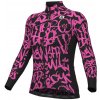 ALÉ Cycling Clothing ALÉ SOLID Ride W, Fluo pink Veľkosť: XS Dámsky zateplený dres s dlhým rukávom