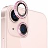 NORTHJO sklá posádzané kamienkami na ochranu šošoviek zadného fotoaparátu pre iPhone 13 / 13 mini - ružová - možnosť vrátiť tovar ZADARMO do 30tich dní