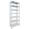 Kovový regál do technickej miestnosti Biedrax 60 x 60 x 210 cm, biely - 7 políc pozink