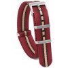 Remienok NATO Sport červená, khaki pruh + 5 rokov záruka a darček ZADARMO