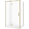 CERSANIT Sprchovací kabína LARGA zlatá, ľavá 120x90 sklo transparentné, sprchový žľab TAKO S601-460