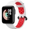 eses Silikónový remienok dierkovaný pre Xiaomi Mi Watch Lite - Bielo červený