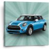 Sablio Obraz Mini sedan Zelené pozadie - 50x50 cm