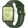 PROTEMIO 111006 WAVY Silikónový remienok pre Huawei Watch Fit 4 / Fit 4 Pro tmavozelený