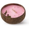 Tropikalia Sviečka v kokose - vôňa Frozen Cranberry