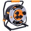 Solight PB43 prodlužovací přívod na kovovém bubnu, 4 zásuvky, 40m kabel guma-neopren, 3x 2,5mm2, IP44