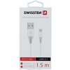 Swissten 71504400 dátový USB - USB-C 3.1 (7mm), 1,5m, bílý