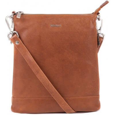 Segali dámska kožená crossbody kabelka 9060 cognac