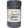 Špagát Macrame Cotton Lurex Tmavo sivá s medenou 731