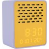 Budík s Bluetooth reproduktorom Funky Vibes, fialovo-žltý