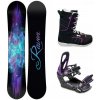 Raven Aura dámsky snowboard + Raven S230 Black/violet viazanie + Raven Diva topánky - 135 cm + S/M (EU 37-42)