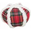 Lopta pre mačku Trixie Hračka pre mačku Trixie Vianočná guľa Xmas Ball - ozdoba z vianočnej látky s plyšom, 15 cm