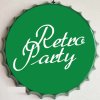 Ceduľa vrchnák Retro Party 35x35cm