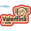 Samolepka - Valentína v aute (150x90 mm)